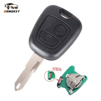

Dandkey 2 Buttons Remote Car Key For Peugeot 206 306 405 433MHz Transponder Key With PCB Battery With PCF7961 Chip