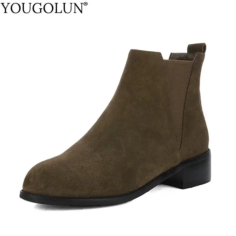 green suede chelsea boots womens