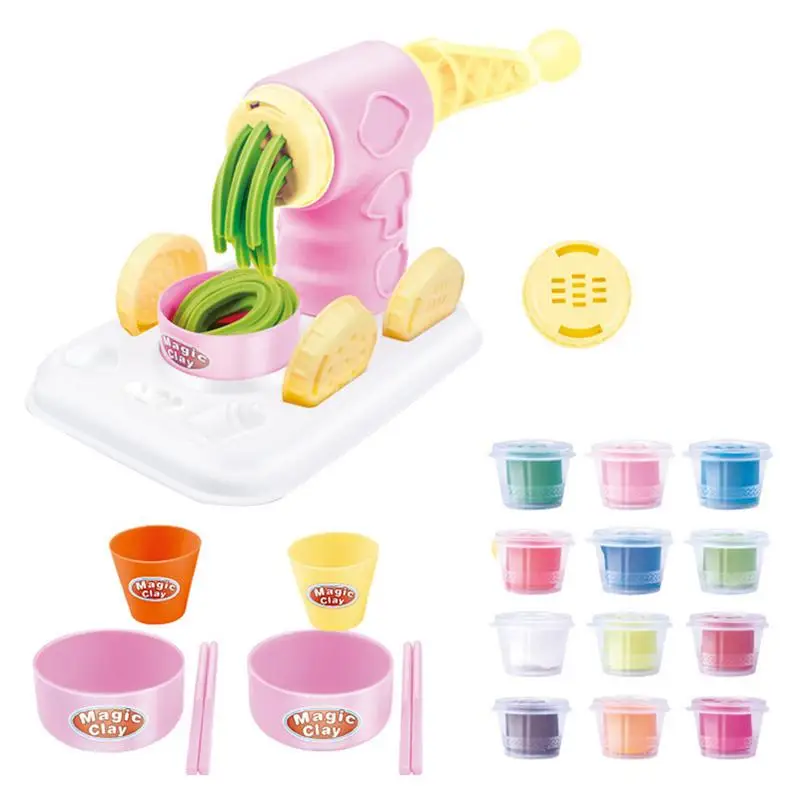 

Children's Puzzle DIY Pasta Machine Innovative Hand-made Color Mud Ice Cream Machine Girl Toy House Simulation Play House Toys