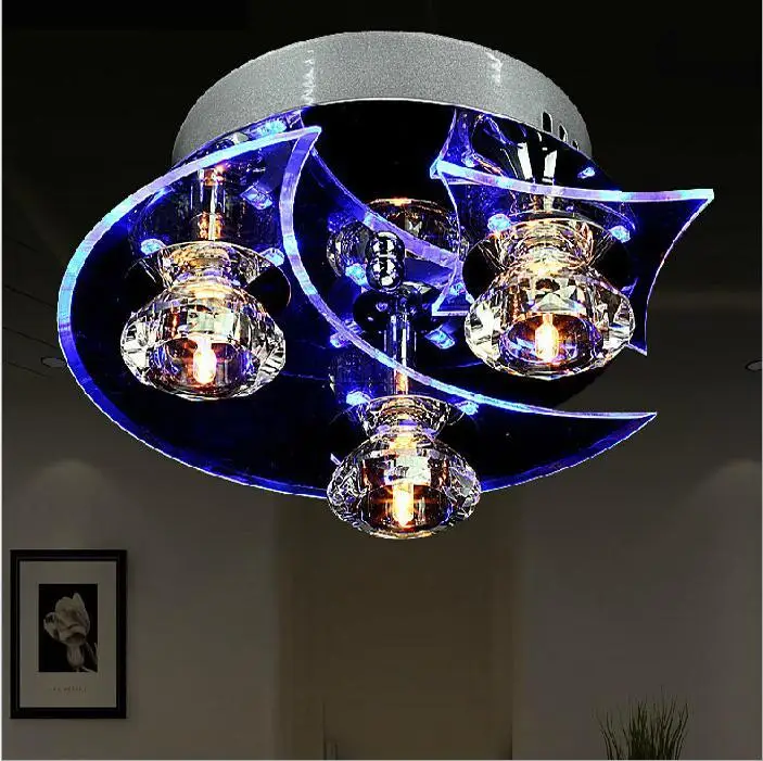 

Modern Crystal Ceiling Lamp Led Lamps Bedroom Living Room G4 Ceiling Lamps Segmented Light Source Led Lustre Light Ceiling Light