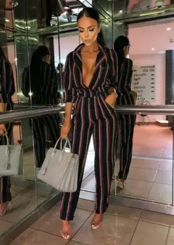 

New Womens Long Sleeve Clubwear Playsuit Bodysuit Party Jumpsuit Romper Trousers