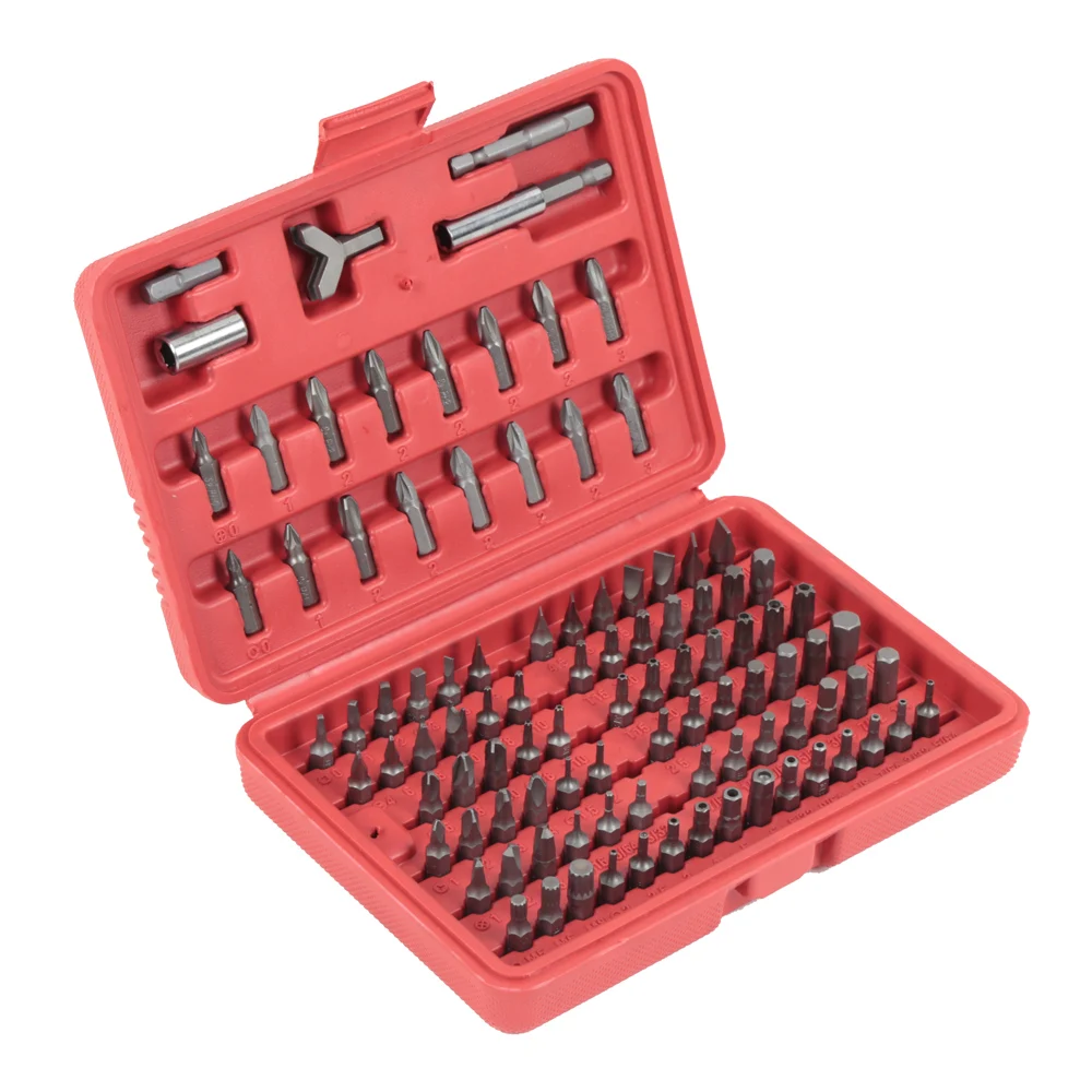 

100pcs Screwdriver Security Bit Set Torx Tamper Screws Hex Key Phillips Slotted Tri-Wing Car Repair Screwdriver Hand Tool Kit
