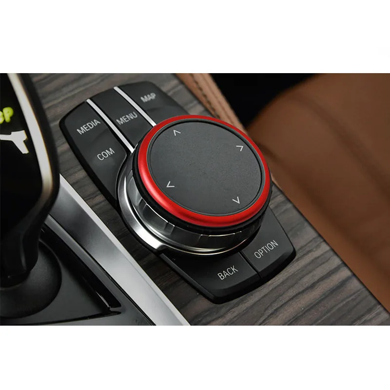 Автомобильный Алюминиевый iDrive мульти медиа меню ручка Крышка кольцо отделка