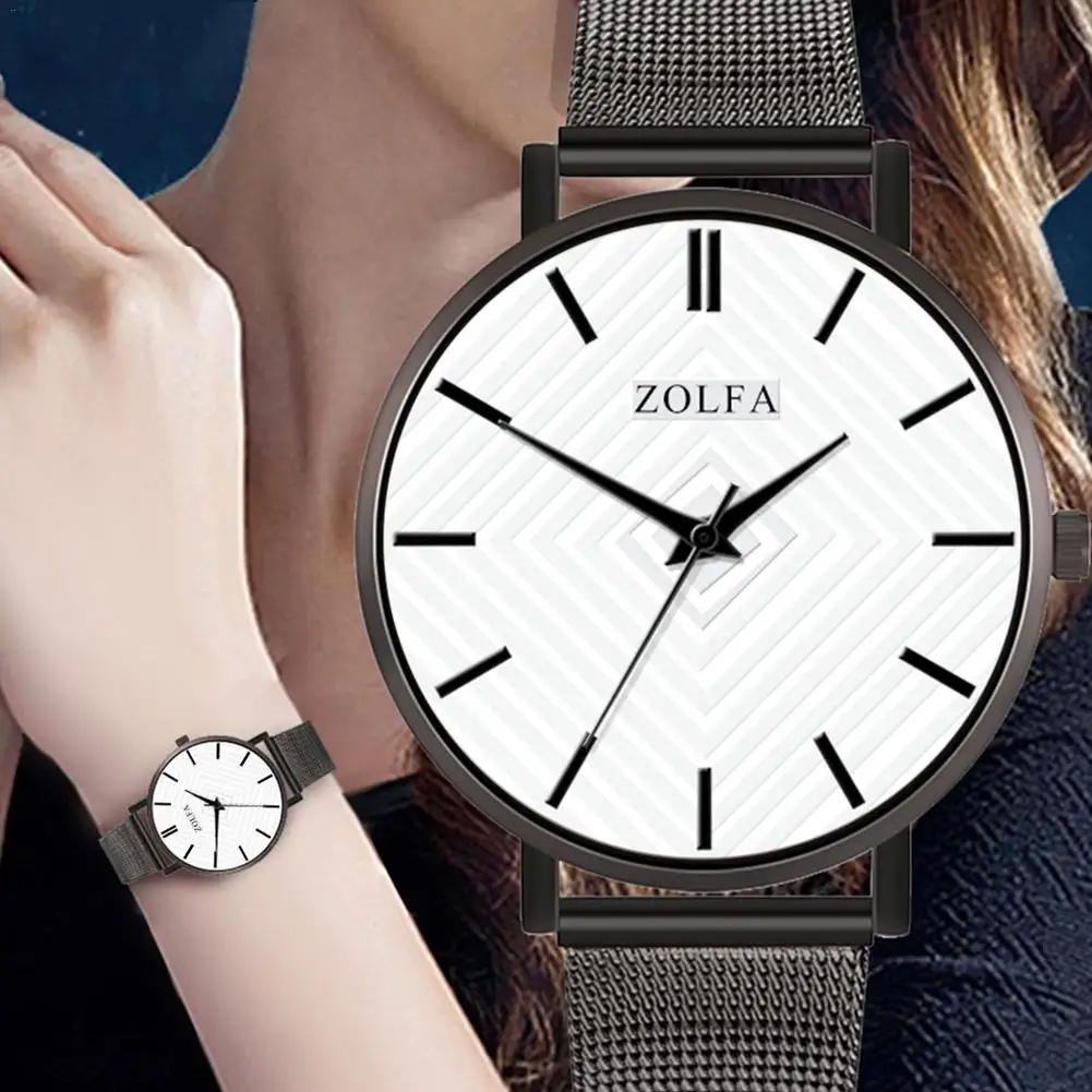 

Ladies Simple Fashionable Metal Mesh Belt Watch Student Female Steel Belt Quartz Watch Thin Type Relogio Watches For Women