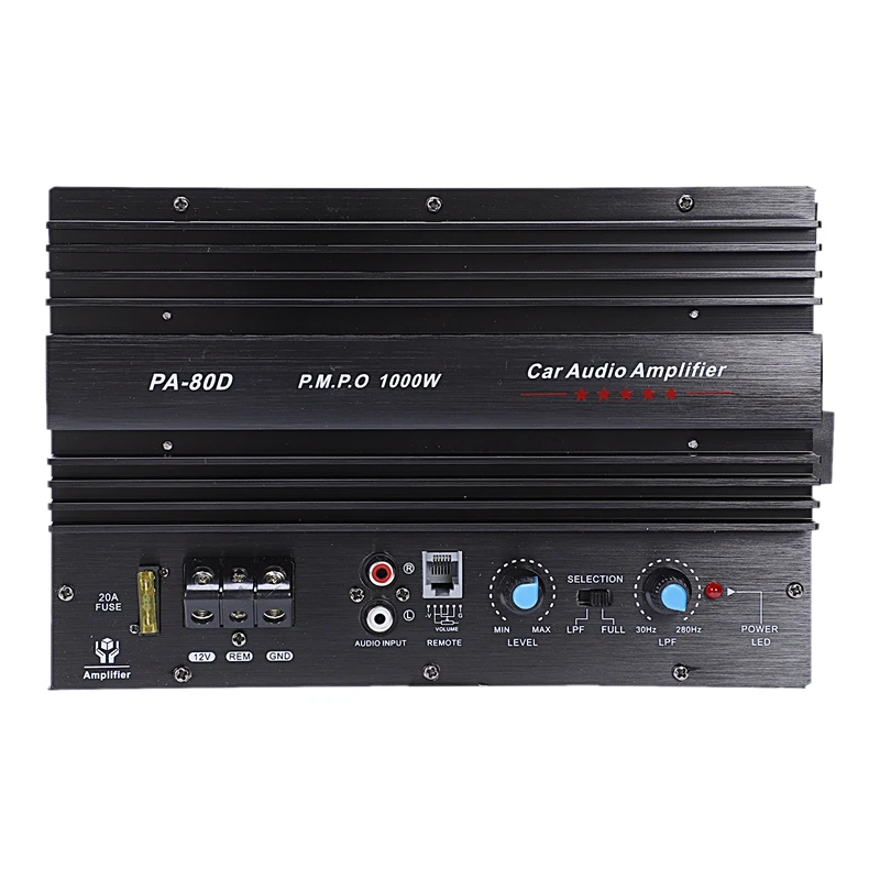 

1000W Big Power Car Amplifier Board 12V 10Inch 15 Inch Subwoofer Pa80D C5198 + A1941 Transistor With Protection Design