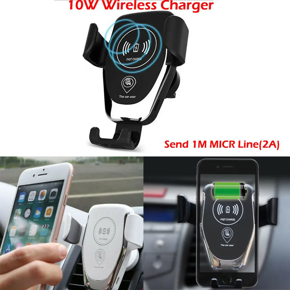 10W FAST Qi Wireless Charger Car Holder Stand For iPhone X 8 Plus Samsung Note 9 10W FAST Qi Wireless Charger Car Holder Stand For iPhone X 8 Plus Samsung Note 9
