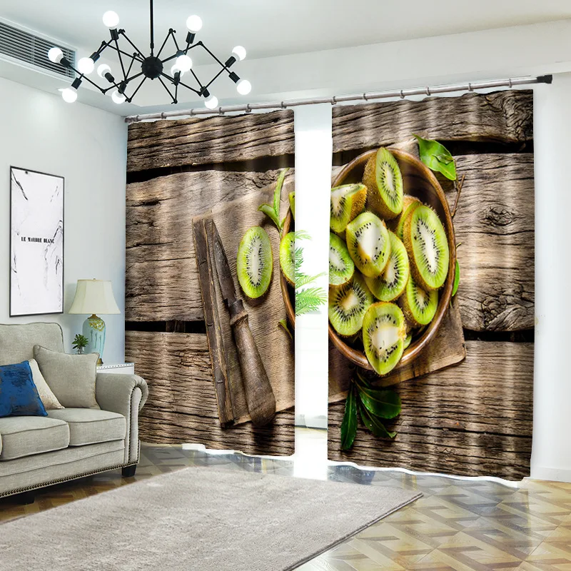 

Kiwi 1set Digital print blackout curtains for window treatment blinds finished drapes window curtains Living room bedroom CU196