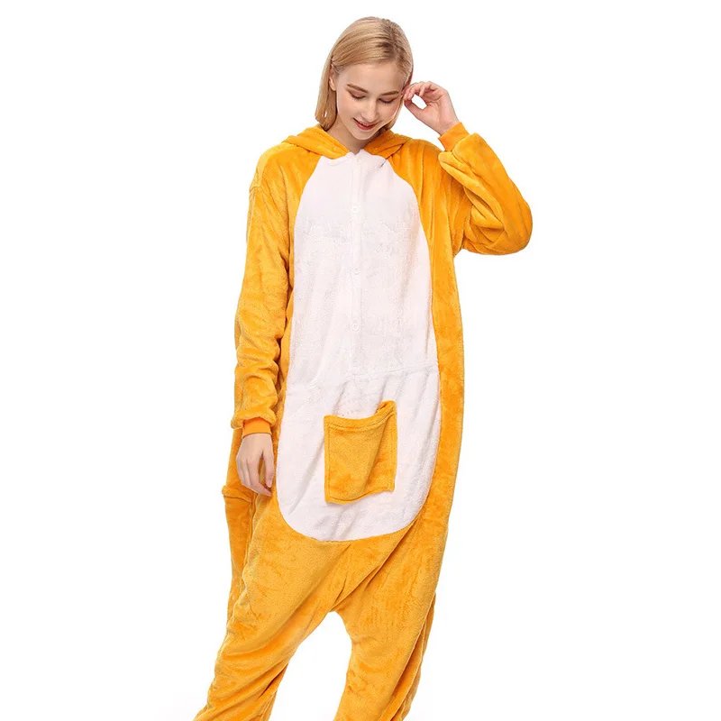 Dropshipping Cartoon kangaroo Animal Onesize Sleepwear Pajamas Women