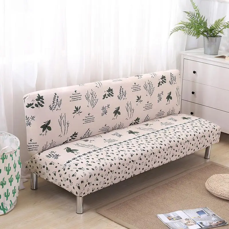 

All-inclusive Folding Stretch Sofa Bed Cover Couch Protector Slipcover Without Armrests Elastic Seat Protector For Living Room