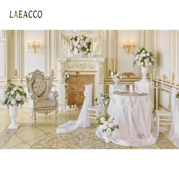 

Laeacco Interior Fireplace Armchair Photographic Backdrops Personalized Palace Gothic Photography Backgrounds For Photo Studio