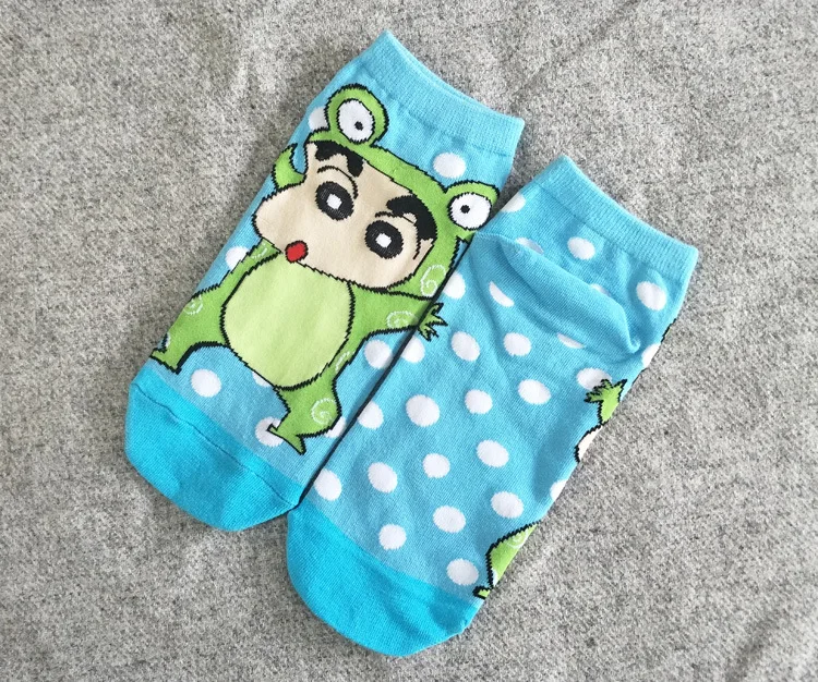 Японские Аниме Crayon Shin chan носки милые забавные персонализированные женские весенние, летние носки удобные дышащие цветные хлопковые носки