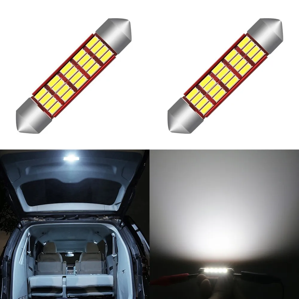 Светодиодный светильник C5W 2 шт. без ошибок 31 36 39 42 мм Festoon C10W 4014 SMD для