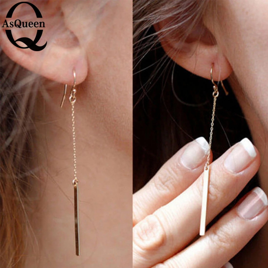 

New Fashion Jewelry Alloy Bars Drop Dangle Earring Gift For Women Girl