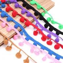 5 шт. 1 м разные цвета в произвольном порядке помпоны отделка шаровая лента с бахромой DIY Швейные аксессуары Кружева Свадьба День Рождения Декор