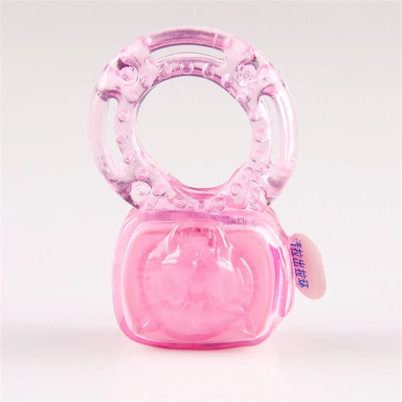 Doble cockrings пенис Мощный вибрационный Мягкий сенсорный Кольца Задержка vibe игрушки