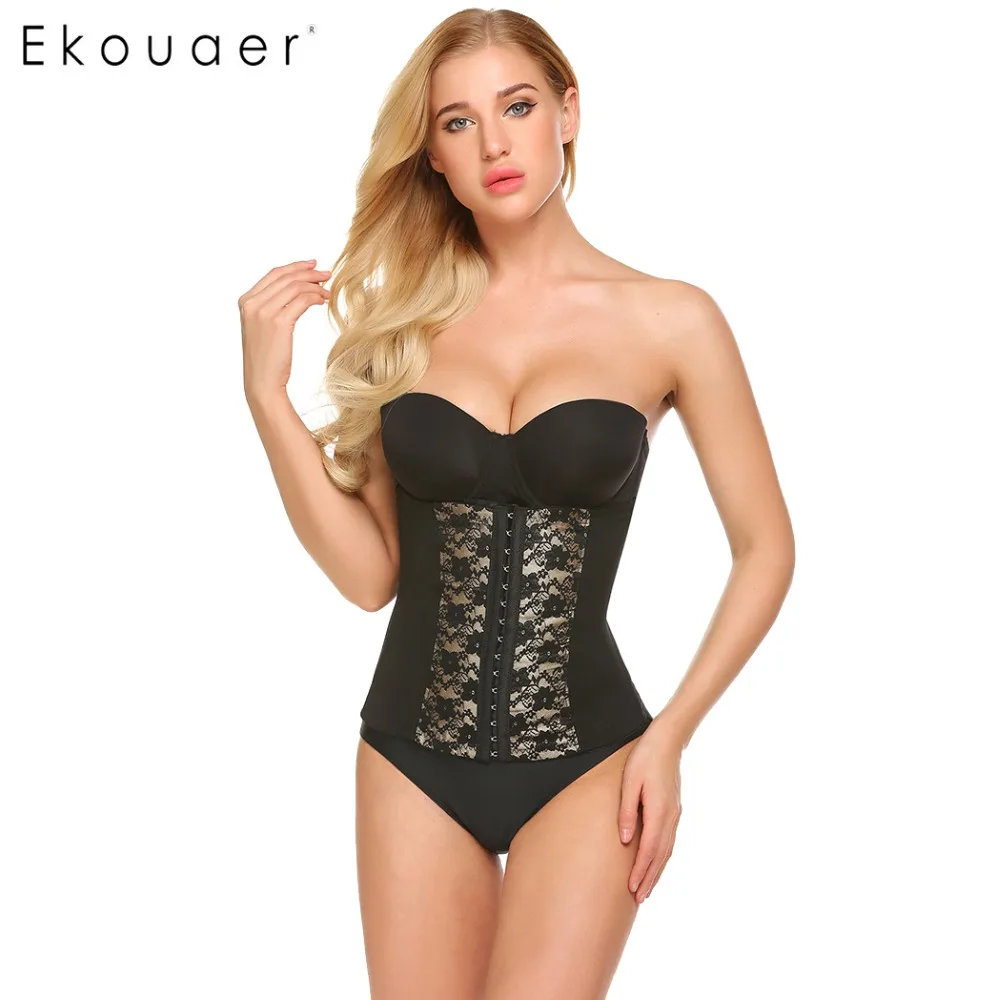 Ekouaer сексуальный женский Пояс Cincher Корсеты формирователь тела утягивающий Талии