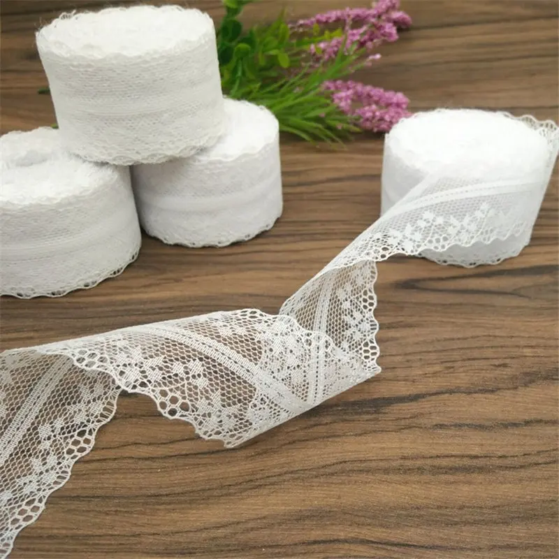 

10 Yards Beautiful White Lace Fabric DIY Embroidered Sewing Craft Decor Clothing Accessories Ribbon Tape Gift Wrapping 62513