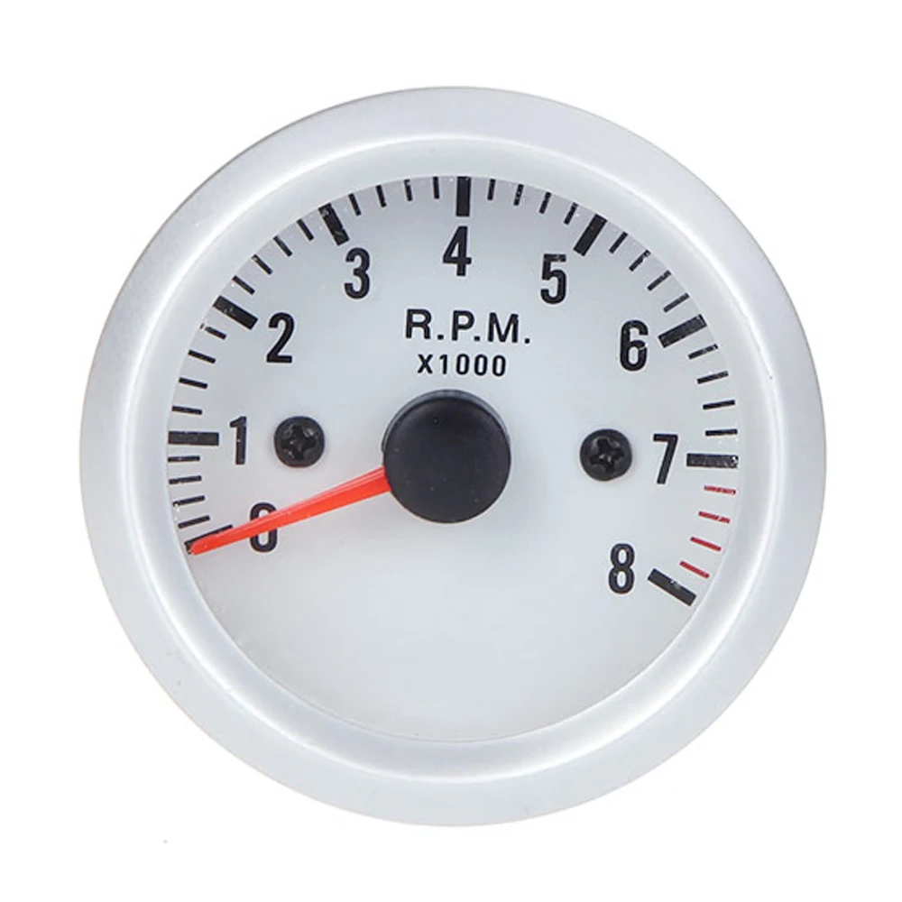 

Tachometer Gauge Blue LED Light For Gasoline Car Motor Easy Reading 0~8000RPM