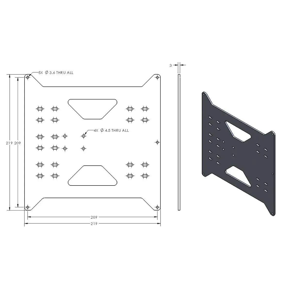 Обновленная пластина для вагонетки и 3D принтеры Wanhao Duplicatior i3|Детали аксессуары