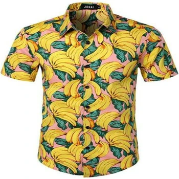 

Men Hawaiian Summer Floral Printed Beach Sea Short Sleeve Luau Shirt Tops Blouse