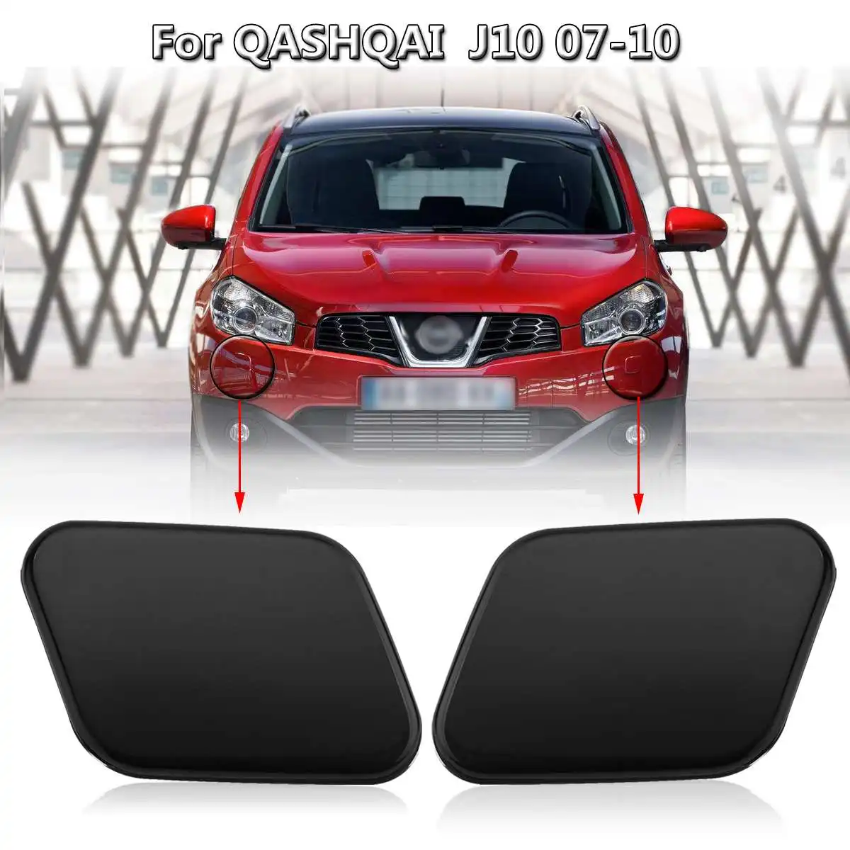 

28858JD000 Car Front Right Left Headlight Washer Nozzle Jet Cover Cap For Nissan Qashqai J10 07-10