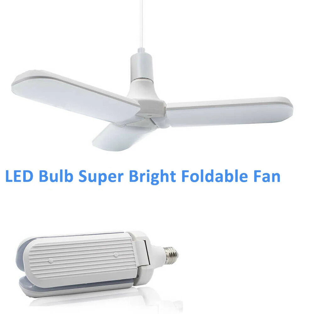 

LED Pendant Lamps Foldable Fan Blade Bulb 95-265V 45W E27 Super Bright Lights Angle Adjustable Home Energy Saving