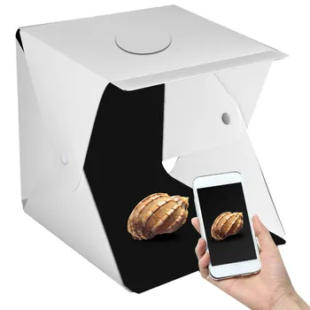 

17" Portable Photography Photo Studio, Upgraded Version Led Light Portable Mini Photo Light Box Studio With 2Pcs Led Light