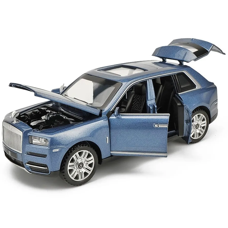 Продажа Литая 132 шкала Rolls Royce Cullinan модели автомобилей металлическая модель звук и свет оттяните назад внедорожник для детей 7 дверей можно открыть