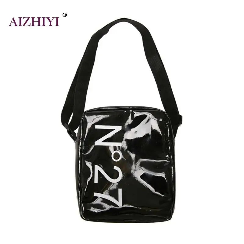 

Women Men Patent Leather Leisure Fashion Square Mini PVC Shoulder Crossbody Bags Unisex Small Square Casual Messenger Bags