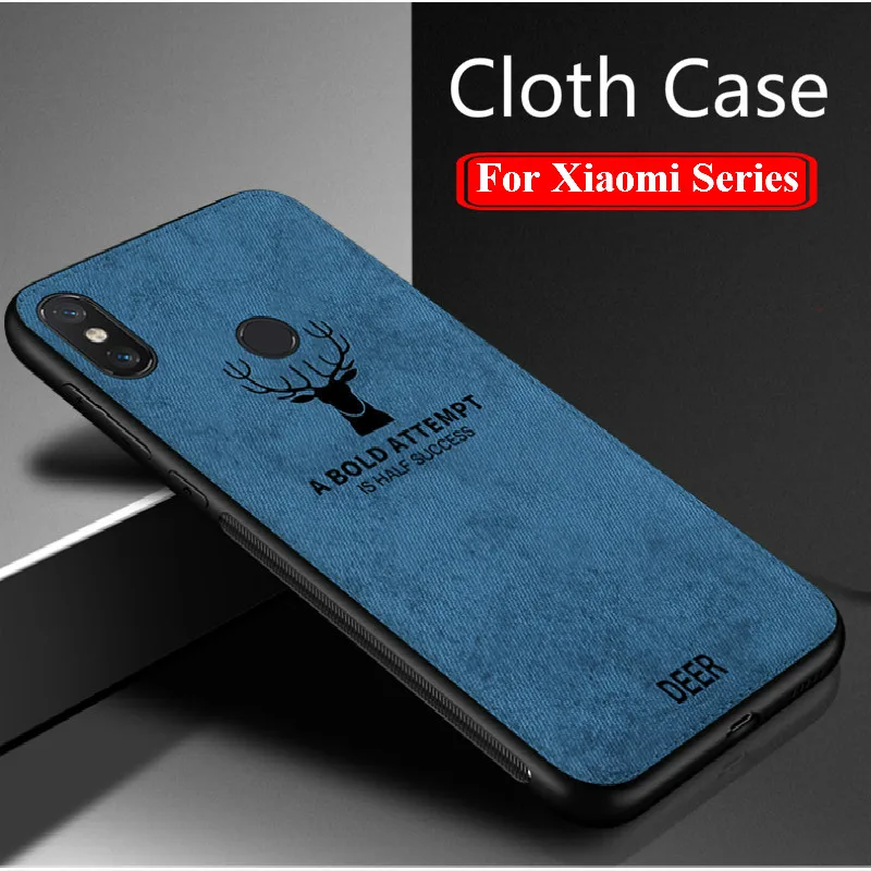 

Luxury Cloth Fabric Phone Case for Xiaomi Mi 9 9SE 8 A1 A2 Lite 5X 6X Pocophone F1 Redmi Note 7 5 6 Pro 5A 5Plus 4 4X 6A Covers
