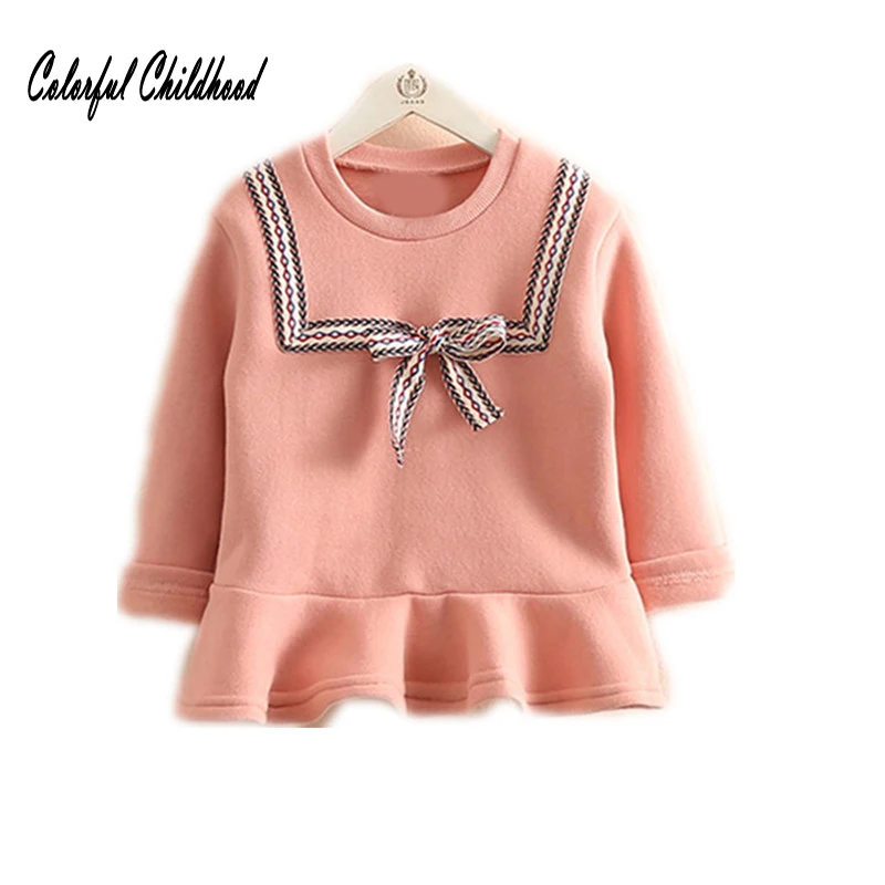 Baby Winter Coat Bow Knot Decoration Ruffles Thicken Warm Wear Coat Toddler Girls Sweet Autumn Pullover Tops Kid Clothing2-8y Baby Winter Coat Bow Knot Decoration Ruffles Thicken Warm Wear Coat Toddler Girls Sweet Autumn Pullover Tops Kid Clothing2-8y