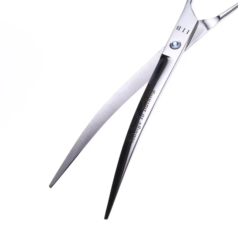Tijeras curvadas hacia abajo para mascotas, tijeras profesionales para cortar el cabello, salón de peluquería, uso de s y gatos, 9" - Imagen 3