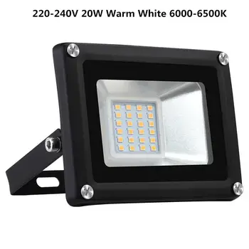 

New LED Flood Light 20W Floodlight IP65 Waterproof 220-240V LED Spotlight Refletor LED Outdoor Lighting Garden Lamp Warm White