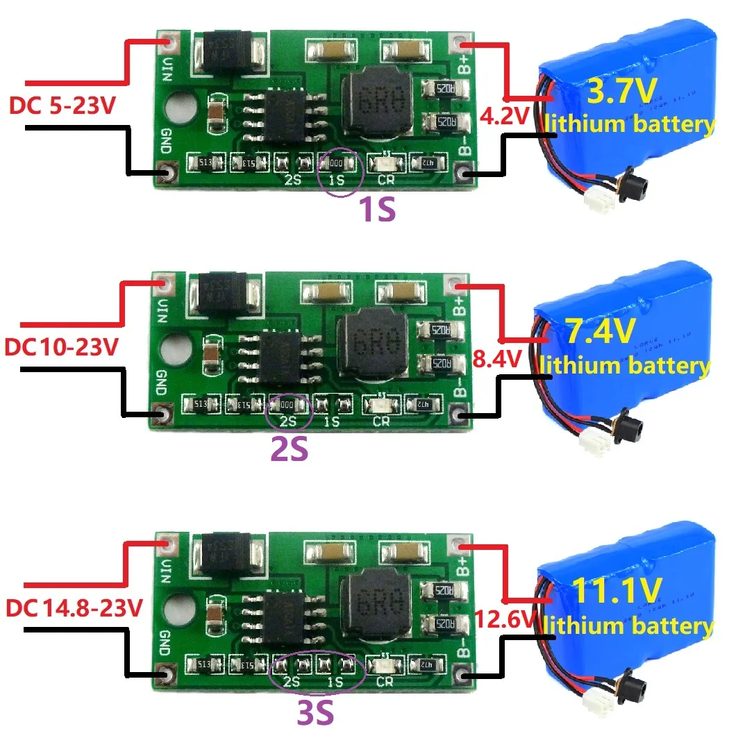 2A мульти-сотовый синхронизация Li-Ion Зарядное устройство DC 5 V-23 V до 4,2 V 8,4 V 12,6 V для 3,7 V 7,4 V 11,1 V 18650 Литий Батарея