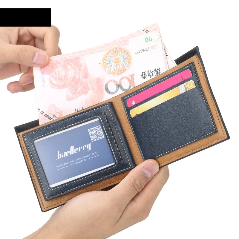 Мужской кошелек Европа и США короткий кошелек деловой модный кросс-секционный кошелек мульти-функциональный кошелек мужской