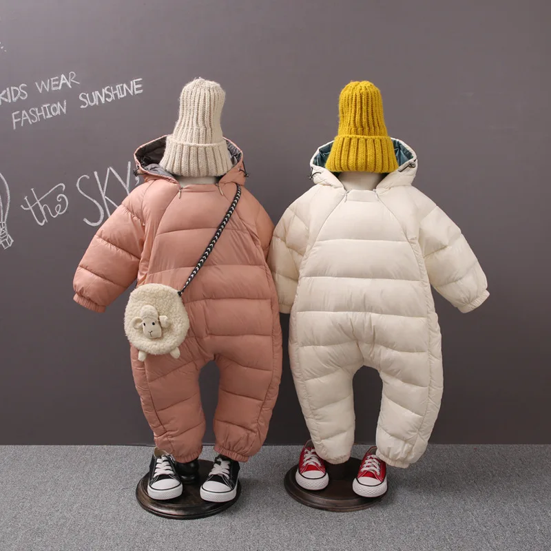 

Outerwear For Boys Winter Kids Warm Jumpsuit Children Zipper Infant Puffer Overall Newborn Baby Romper Clothing Down Jacket
