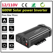 Солнечный Мощность инвертор 1200 Вт 12 В постоянного тока до 110 В AC Чистая синусоида конвертер зарядное устройство конвертер устойчивый прочный