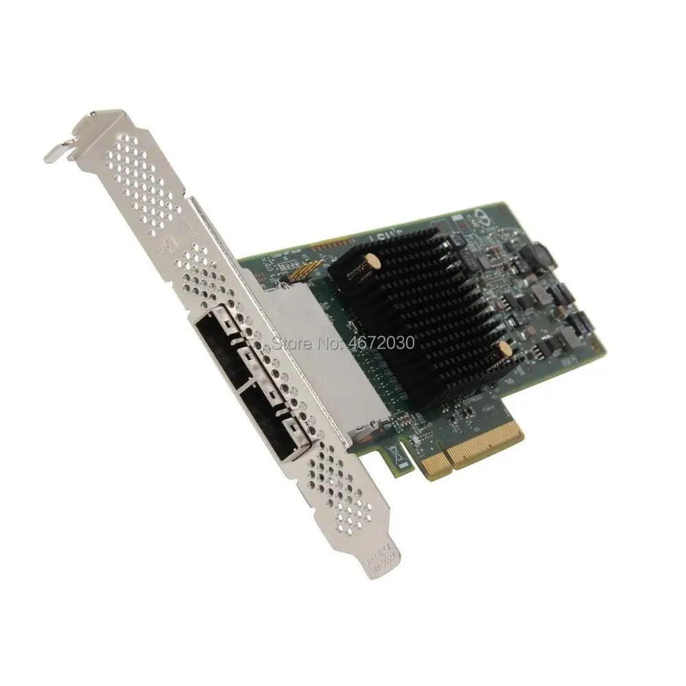 Новая плата контроллера Broadcom Avago LSI SAS 9207 8E LSI00300 OEMs 8 портов HBA jino SFF8088 6 ГБ PCI E 3 0 X8