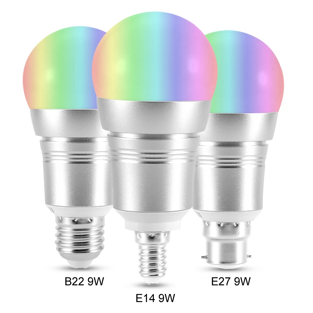 Светодиодный светильник E27 Wi Fi E14 B22 9 Вт RGB + светодиодный умный 220 В|Светодиодные