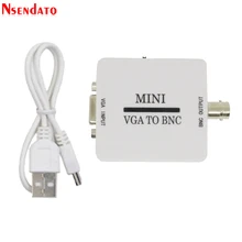 Mini hd vga para bnc conversor de vídeo conversor caixa composto vga para bnc adaptador conversor digital switcher box para monitor hdtv