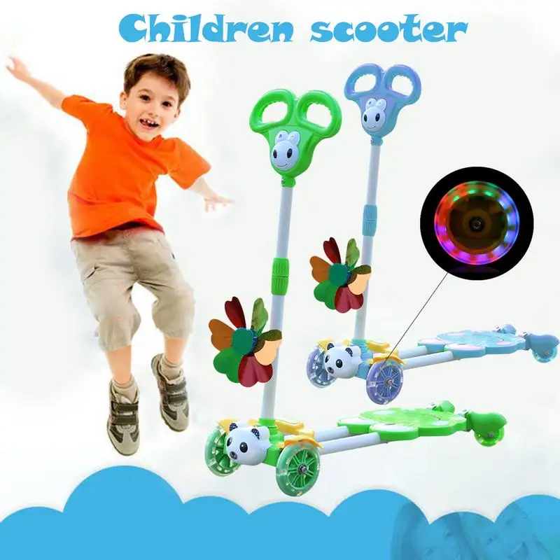 

2-16 Years Old Frog Scooter Flash Four-wheeled Children Scooter Lift Anti-skid Swing Shock Absorber Scissors Car Sturdy Durable