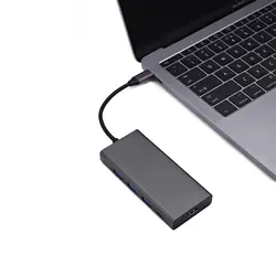 5 в 1 USB C концентратор, usb type C 3,1 (совместимый Thunderbolt 3) до 4 К HDMI адаптер USB-C к многопортовой док-станции HDMI/USB 3,0 USBC PD Po