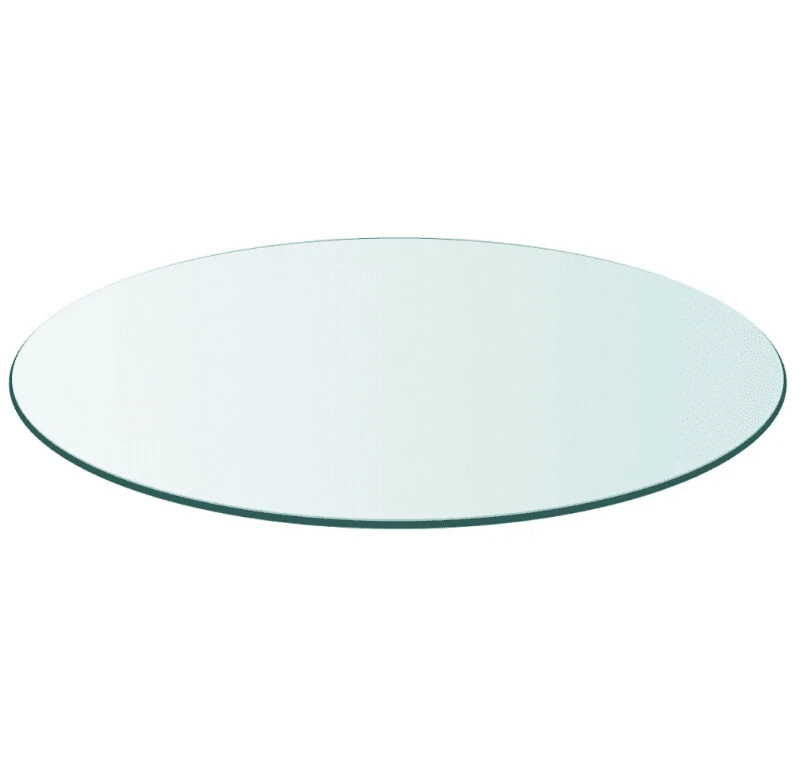 VidaXL Table Top Tempered Glass Round 700 Mm/ 800 Mm Cafe Table Modern Assembly Round Glass