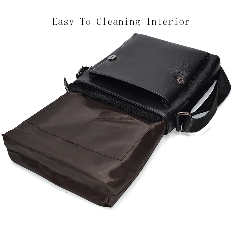  TIANHOO 100% genuine leather messenger bag men genuine leather bag Litchi pattern crossbody flap sh - 32896702801