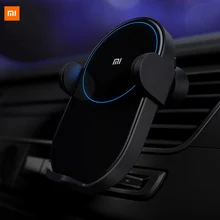 Оригинальное беспроводное автомобильное зарядное устройство Xiao mi, 20 Вт, Макс., электрическое автоматическое зажимное 2.5D стекло, кольцо, горит, зарядка для смартфона mi, держатель для мобильного телефона