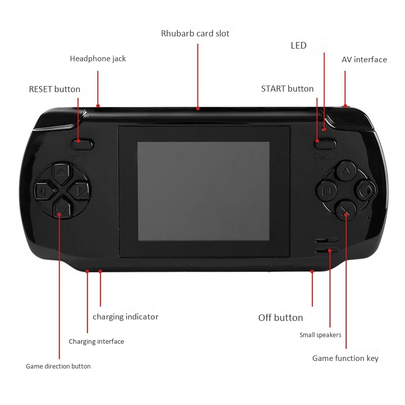 Powkiddy S600 2 8 дюймов игровой консоли встроенный 68 футболки с принтами на тему