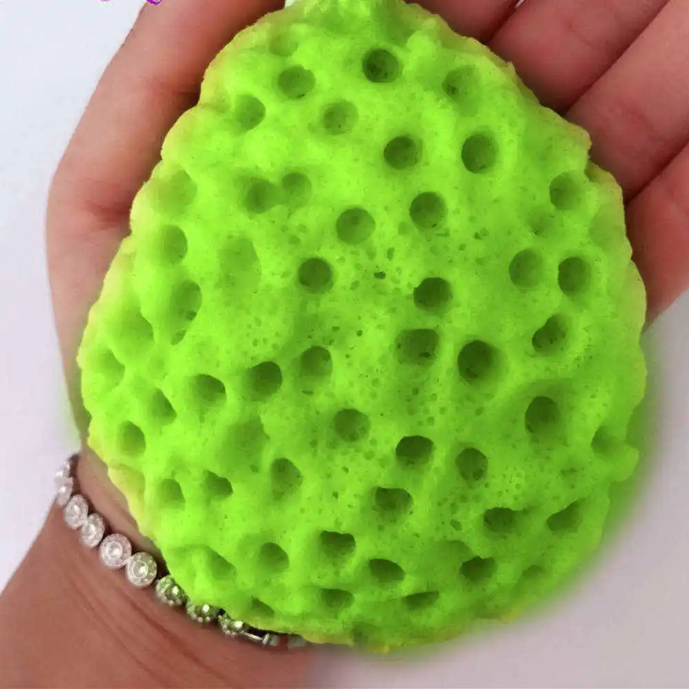 حمام فرش الأخضر و البرتقال الطبيعي المحيط البحر الإسفنج حمام الجسم دش غسل سبا Loofa الحمام دش أدوات