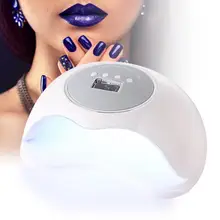 УФ-лампы 72 W Мощный УФ светодиодный светильник ногтя быстросохнущая Авто Сенсор Маникюр лампы 100-240 V ногтевые лампы