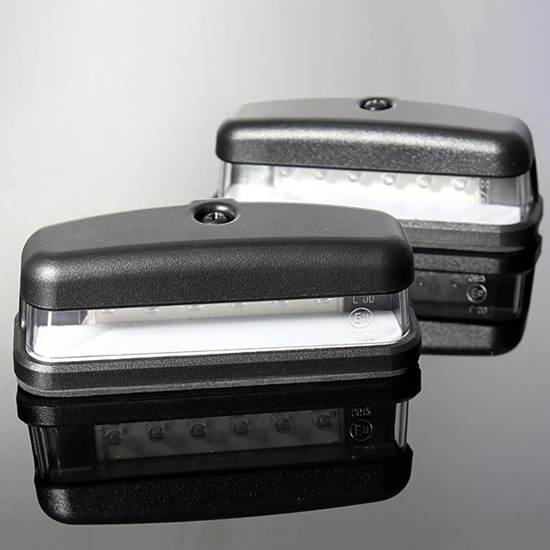 

2Pcs LED License Plate Light Rear Number Plate Lamp Truck Trailer Lamp 10-30V E11 Caravan VAN Waterproof
