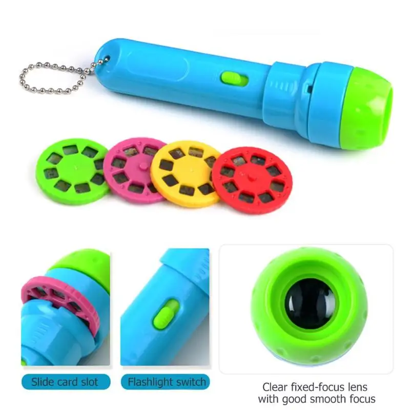 Kids Mini Projector Torch Light Up Toys Children Learning Educational